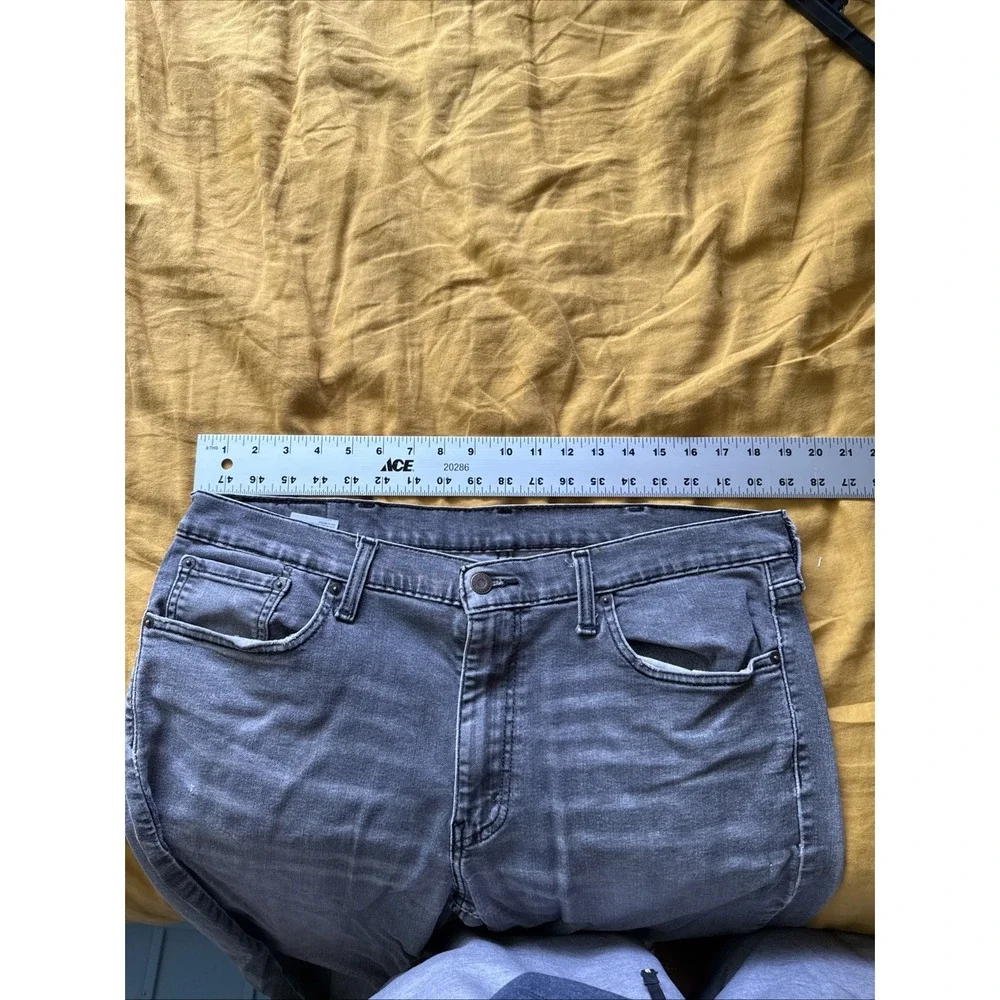 Black Levi Strauss Jeans 511 Slim Fit 38 X 30‎ Grey Faded Zipper Fly